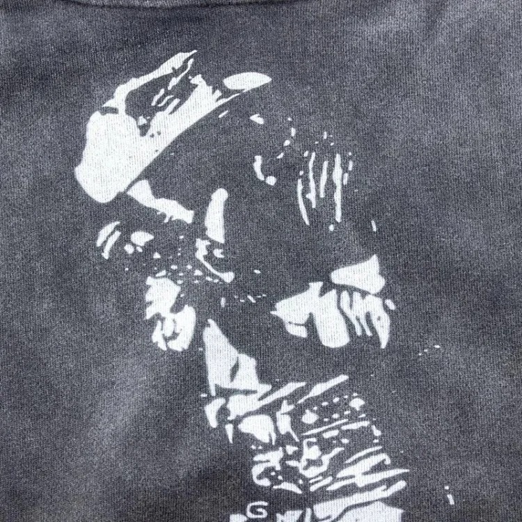 420g Heavyweight Washed Sweatshirt Travis Scott Hooded Sweatshirt Washed Spray Ma Liu Distressed Hoodie