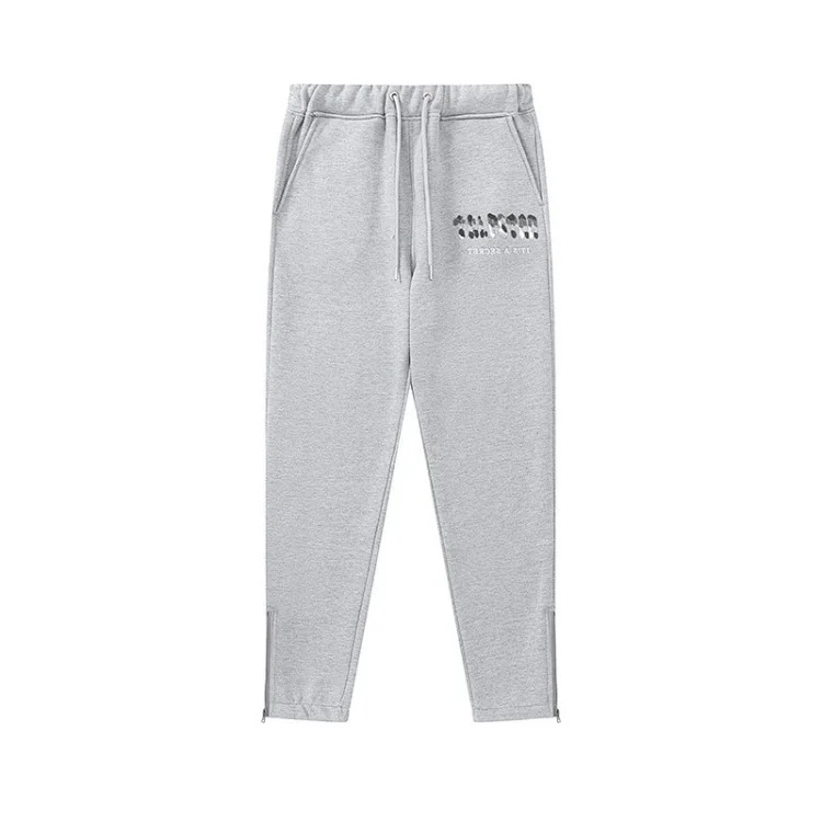 Gradient letter tiger head embroidery hooded sweatshirt + long pants sports suit
