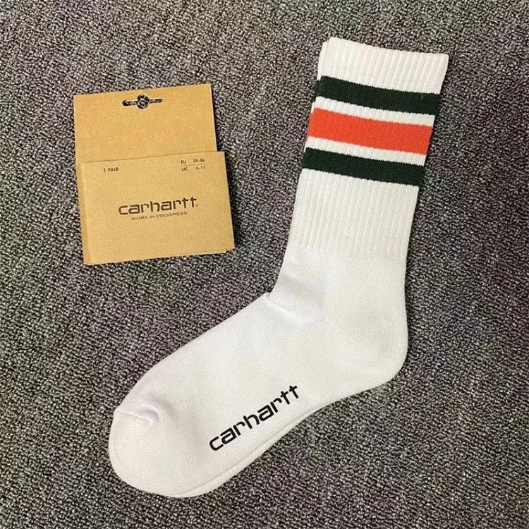 Carhartt Towel Bottom Gold Label Embroidery Simple Workwear Style Skateboard Sports Socks