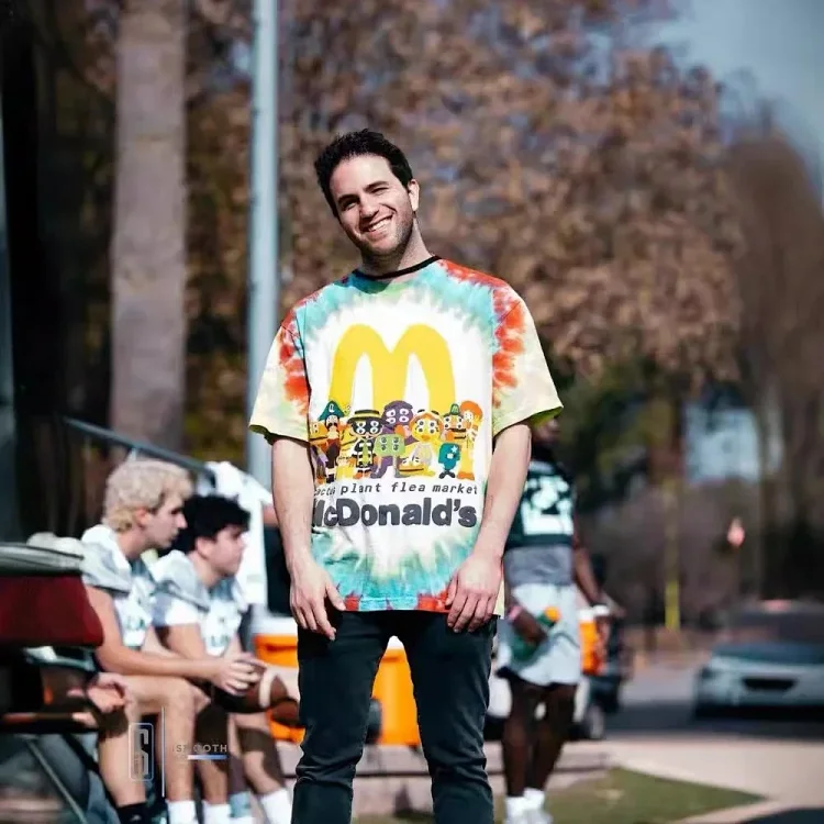 CPFM McDonald's joint peripheral burger print Travis Scott American casual loose TS short-sleeved T-shirt