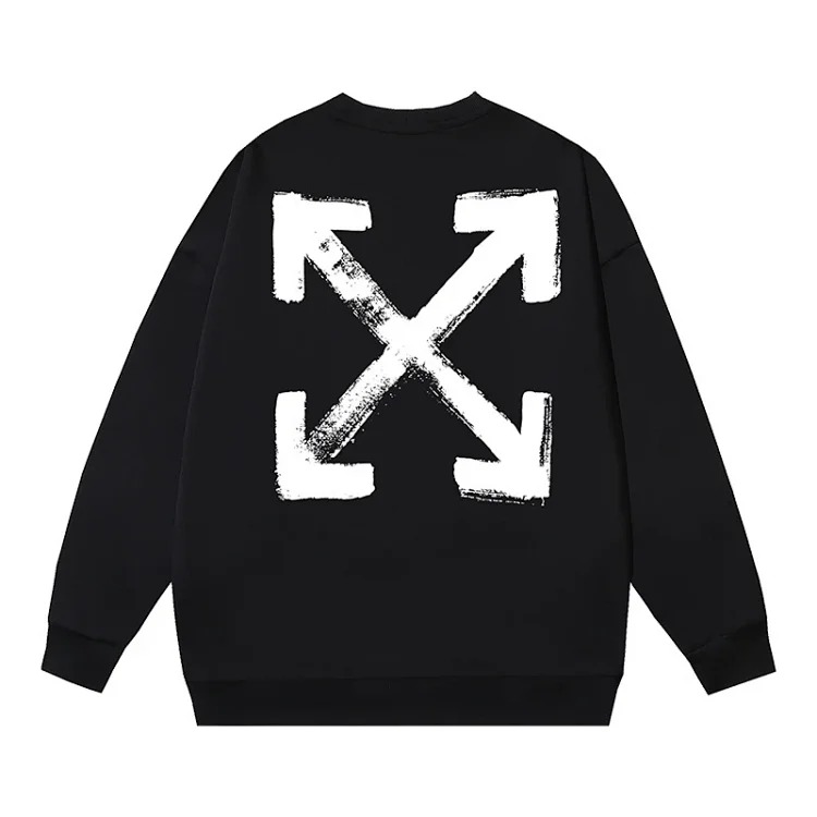 OW arrow oil painting simple printed pullover terry style