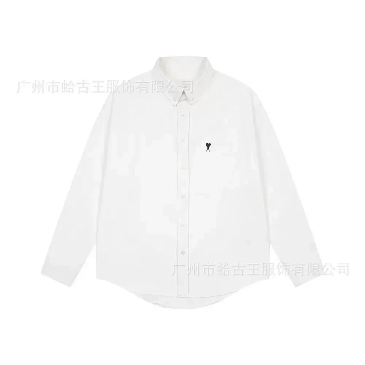 Love embroidered cotton shirt for men and women