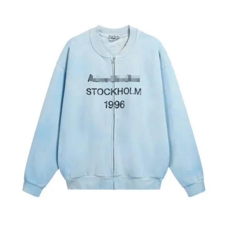 AC washed distressed printed 1996 short-sleeved sweatshirt hoodie