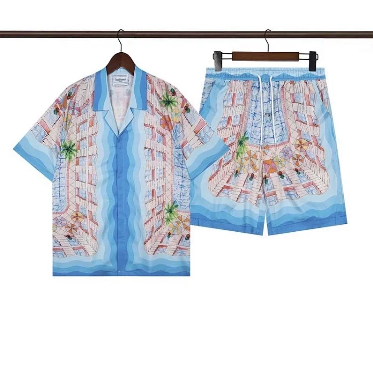 Beach flower shirt loose short sleeve shorts suit