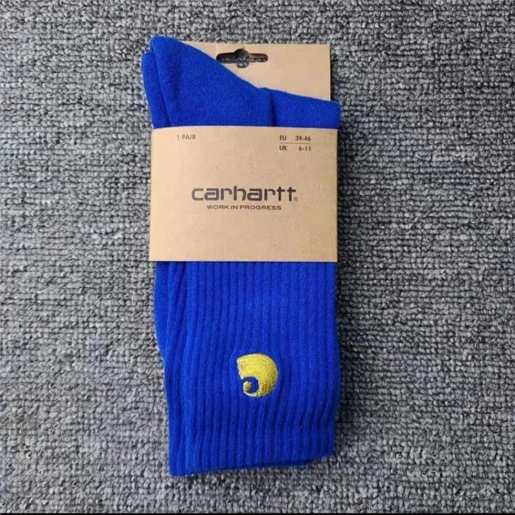Carhartt Towel Bottom Gold Label Embroidery Simple Workwear Style Skateboard Sports Socks