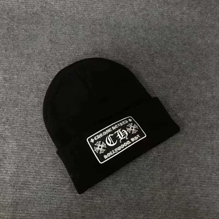 Knitted hats Sanskrit printed woolen hats for men and women embroidered hats