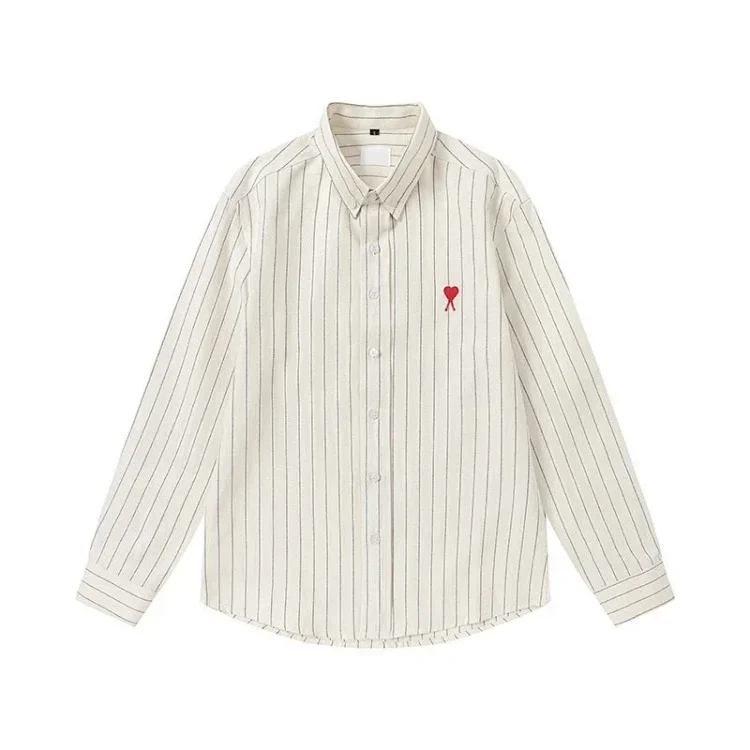 Love embroidered cotton shirt for men and women