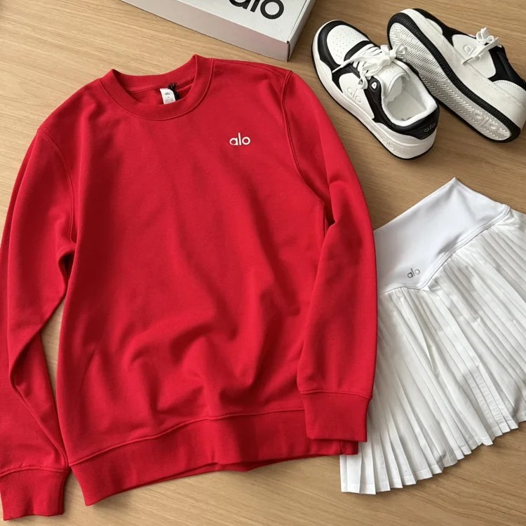 Small label unisex long-sleeved sweatshirt solid color round neck casual top