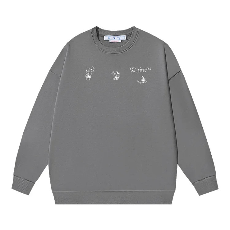 OW arrow oil painting simple printed pullover terry style