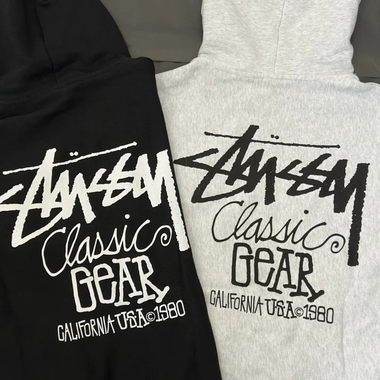 Stussy 25ss California Print Hoodie, Loose Fit, Thin Velvet Lining, Complete Packaging Stickers, Available Sizes S-XL