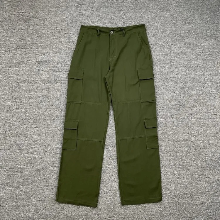American trendy street work wear straight casual camouflage trousers for men