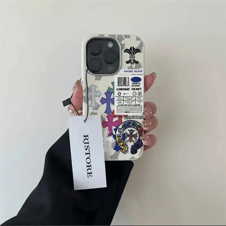 CH Colorful Cross Metal Frame Phone Case product image