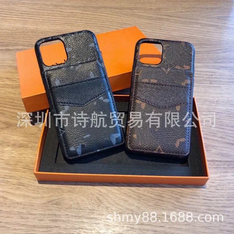 iphone手机壳插卡多功能商务苹果17/16pro手机保护套皮质轻奢防摔