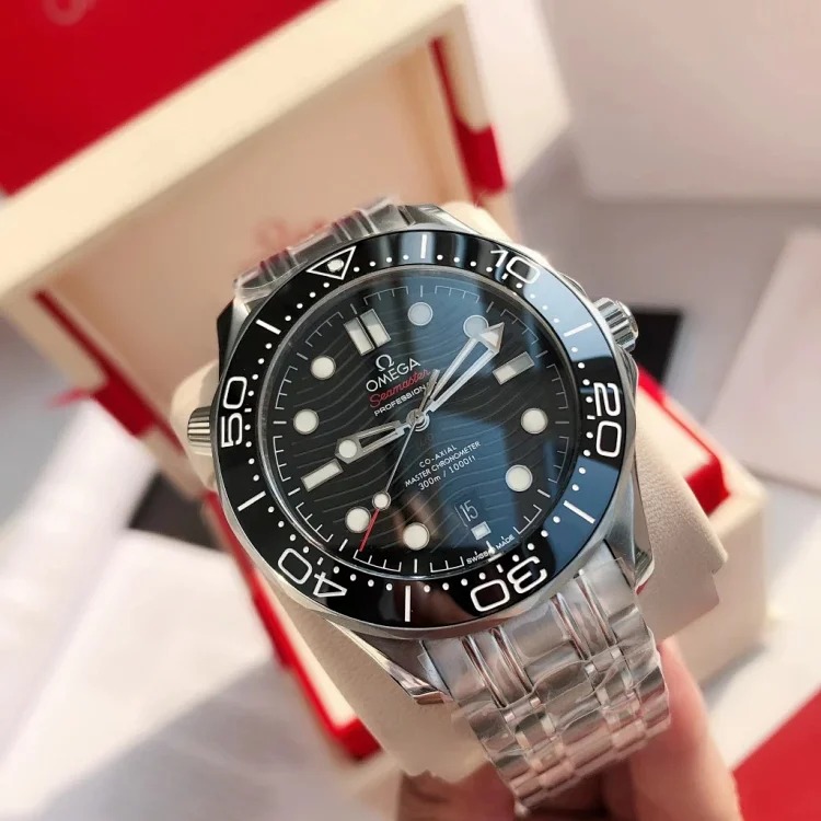 DX184 watch luminous birthday gift watch sports watch mechanical watch Omega men's watch mechanical waterproof calendar waterproof watch steel band watch