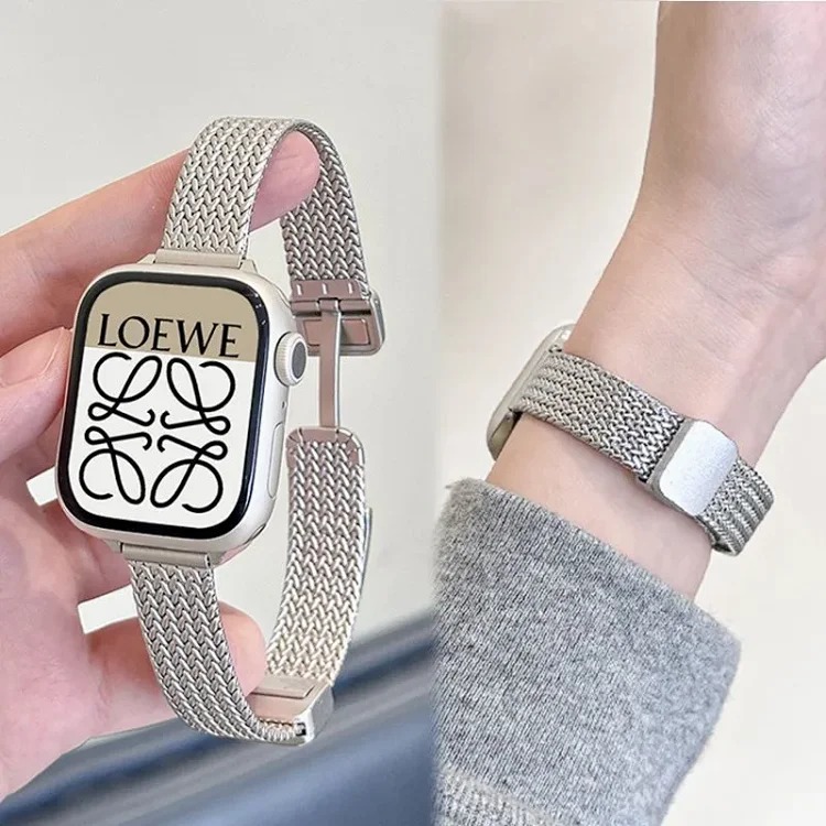 Suitable for Apple i Watch SE10Ultra98765432 watch with wheat ear magnetic metal fine style for women