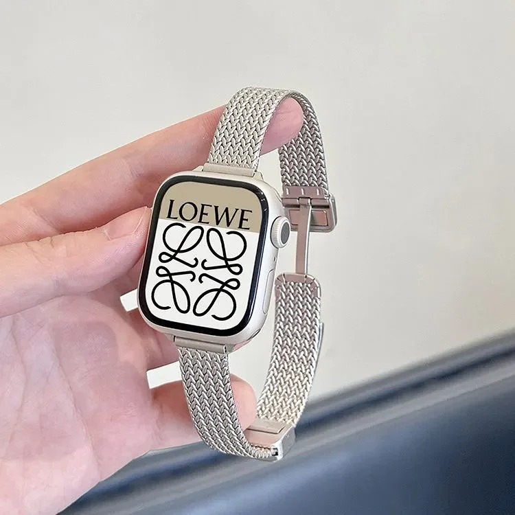 Suitable for Apple i Watch SE10Ultra98765432 watch with wheat ear magnetic metal fine style for women