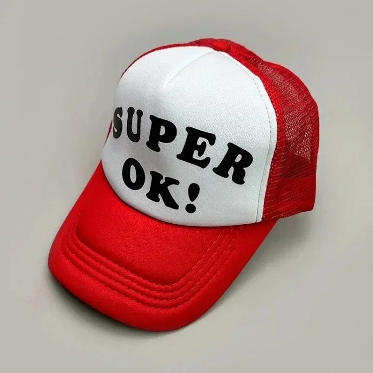Youth Trendy Youth Fashion Color Block Letter Baseball Cap