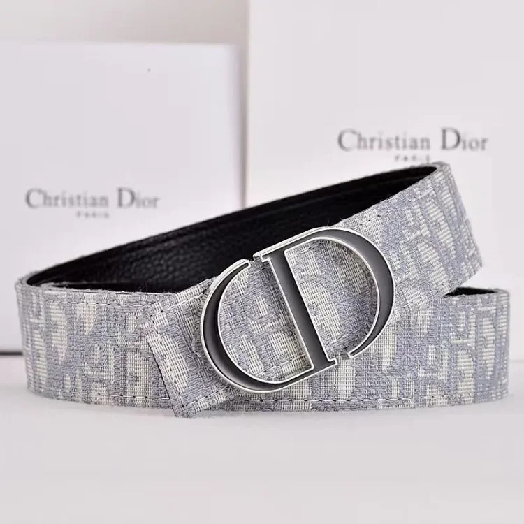 ABC28-3 New Internet celebrity same style men's canvas genuine leather belt fashionable Baita simple and durable letter belt