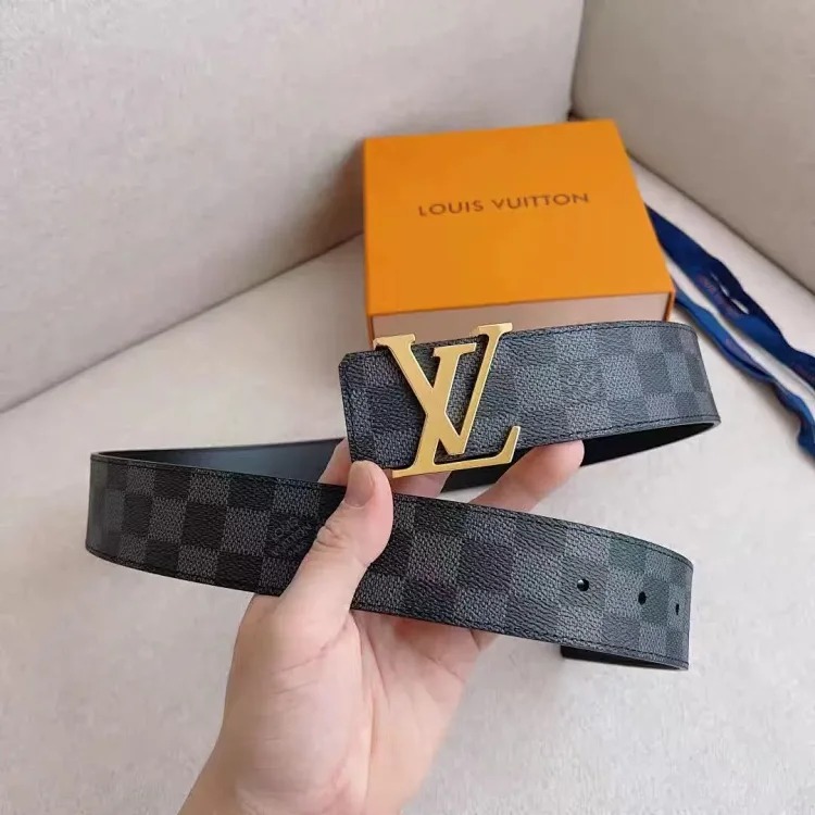Belt Men's Light Luxury Cowhide Pants Belt Big Brand High-end Stainless Steel Letter Buckle Business Casual Versatile Leather Belt