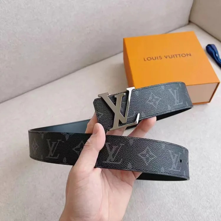 Belt Men's Light Luxury Cowhide Pants Belt Big Brand High-end Stainless Steel Letter Buckle Business Casual Versatile Leather Belt