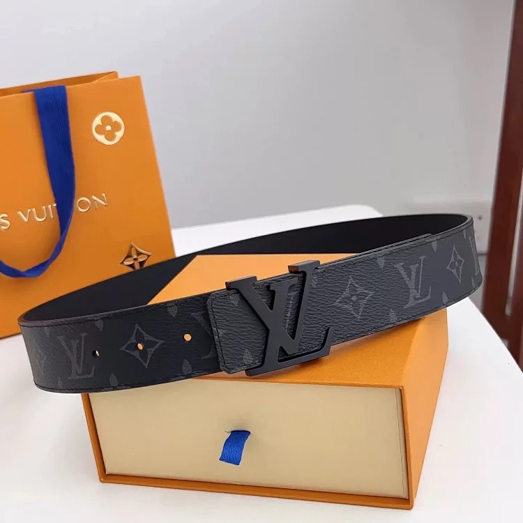 Belt Men's Light Luxury Cowhide Pants Belt Big Brand High-end Stainless Steel Letter Buckle Business Casual Versatile Leather Belt