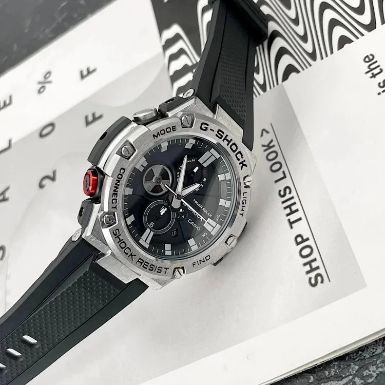 Casio&luminous men's sports waterproof steel heart b100