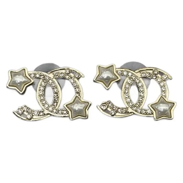 Chanel New Classic Pearl Rhinestone Earrings