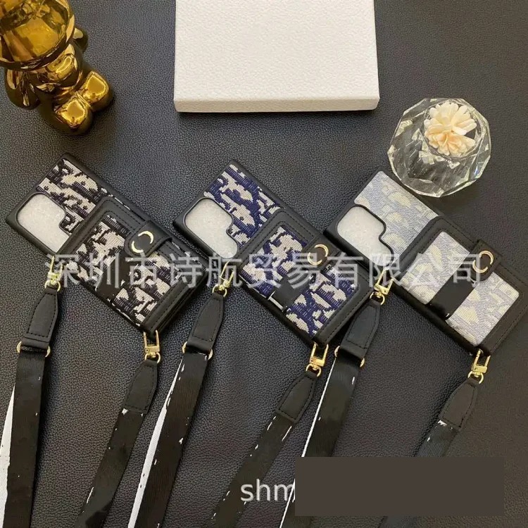 轻奢高档适用于ihone17promax手机壳斜跨挂绳卡包多功能保护套