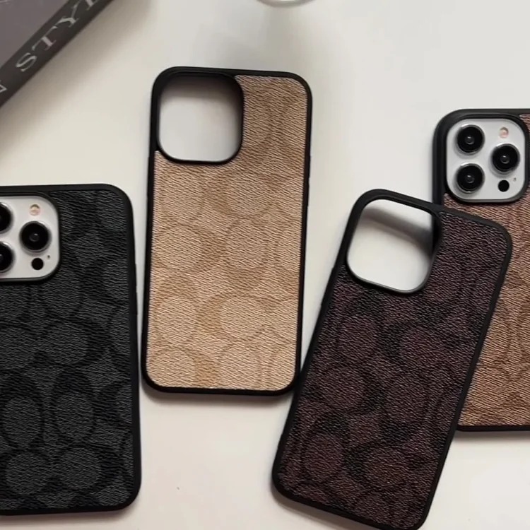 欧美大牌适用iPhone16ProMax手机壳皮纹套脾壳苹果14潮牌手机套