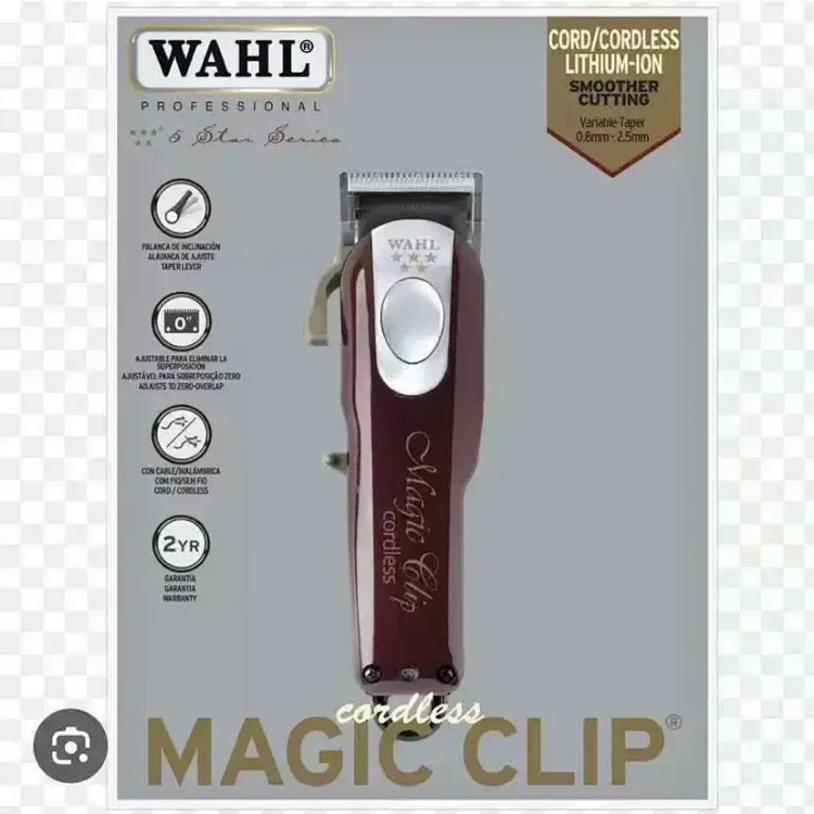 国产Wa无绳理发师组合黑色魔术夹钳和细节修剪器302539