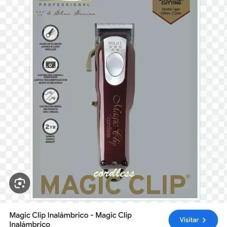 国产Wa无绳理发师组合黑色魔术夹钳和细节修剪器302539 product image