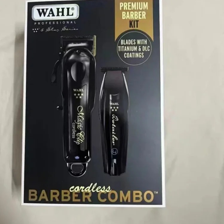 国产Wa无绳理发师组合黑色魔术夹钳和细节修剪器302539 product image