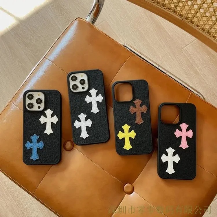 新款潮牌十字架适用苹果16Promax手机壳iPhone15P全包防摔13P简约
