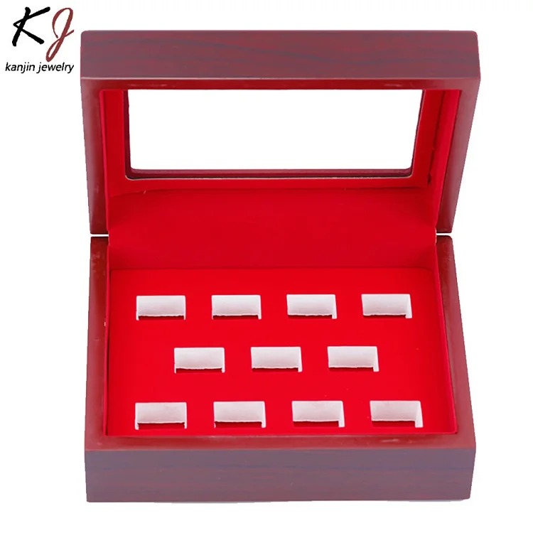 Jewelry Box Packaging Wooden Box Porous Champion Ring Set Box Ring Jewelry Box Wholesale Factory Direct Sales