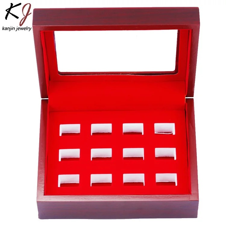 Jewelry Box Packaging Wooden Box Porous Champion Ring Set Box Ring Jewelry Box Wholesale Factory Direct Sales