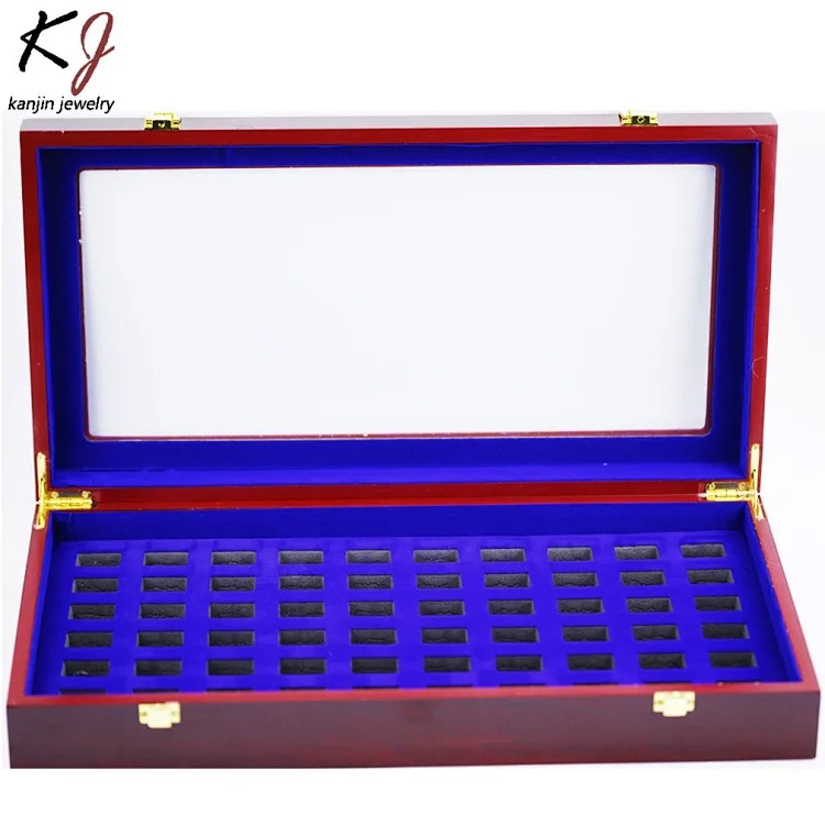 Jewelry Box Packaging Wooden Box Porous Champion Ring Set Box Ring Jewelry Box Wholesale Factory Direct Sales