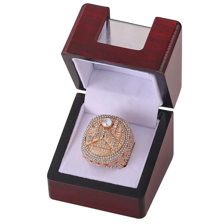 Jewelry Box Packaging Wooden Box Porous Champion Ring Set Box Ring Jewelry Box Wholesale Factory Direct Sales