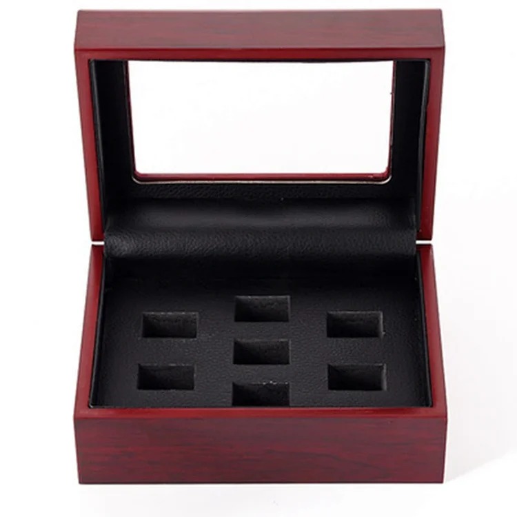 Jewelry Box Packaging Wooden Box Porous Champion Ring Set Box Ring Jewelry Box Wholesale Factory Direct Sales