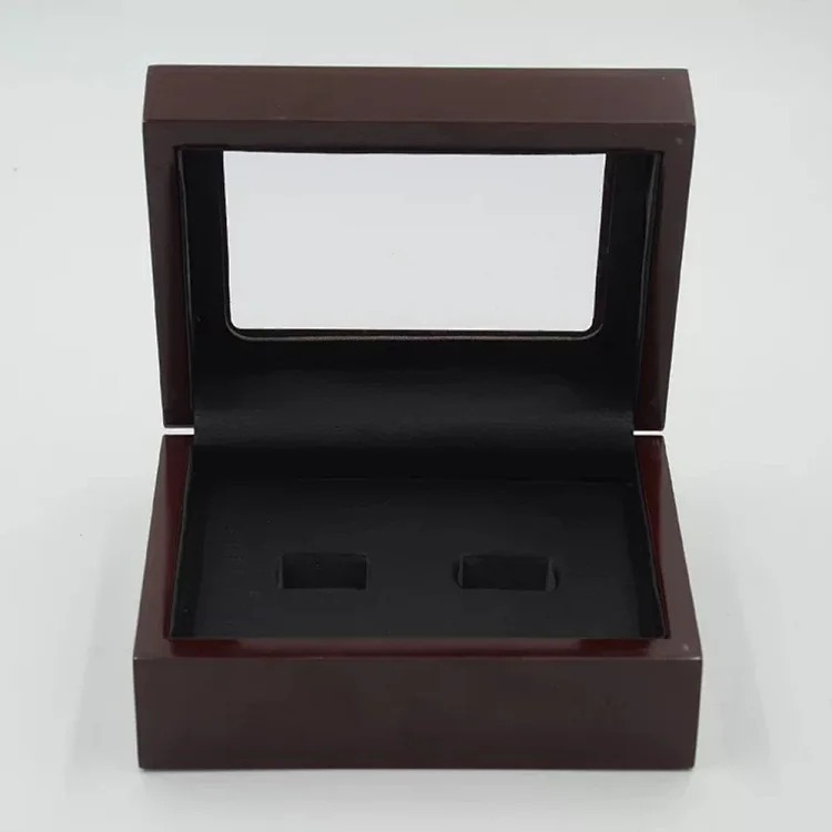 Jewelry Box Packaging Wooden Box Porous Champion Ring Set Box Ring Jewelry Box Wholesale Factory Direct Sales