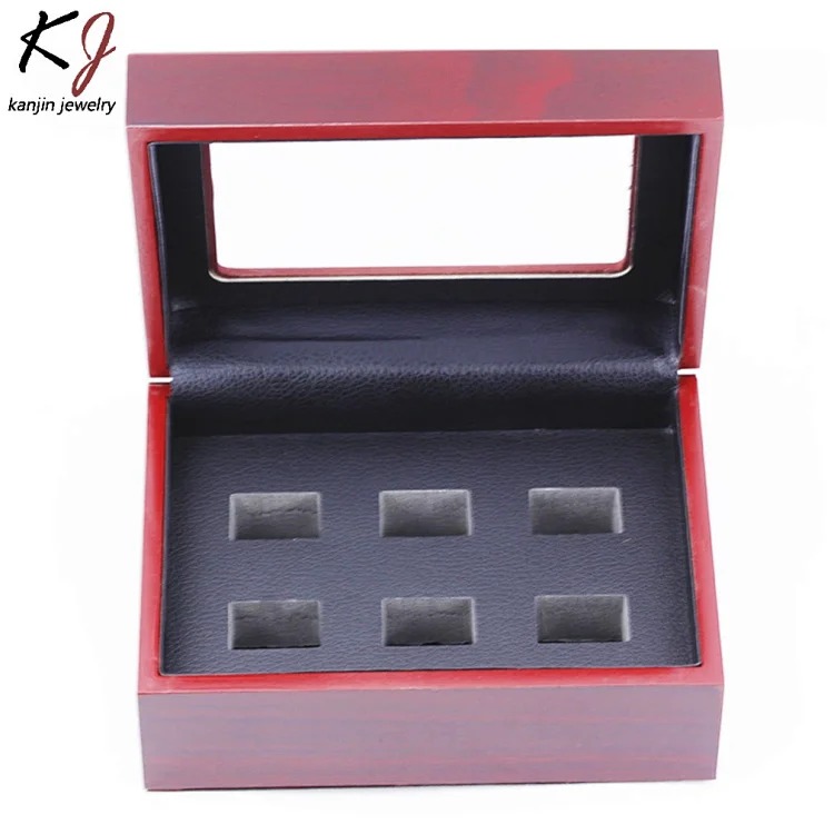 Jewelry Box Packaging Wooden Box Porous Champion Ring Set Box Ring Jewelry Box Wholesale Factory Direct Sales