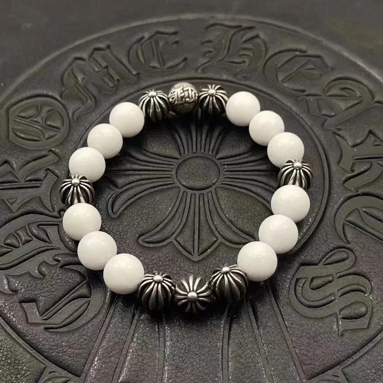 Chrome Hearts Vintage Unisex Obsidian Turquoise Bracelet