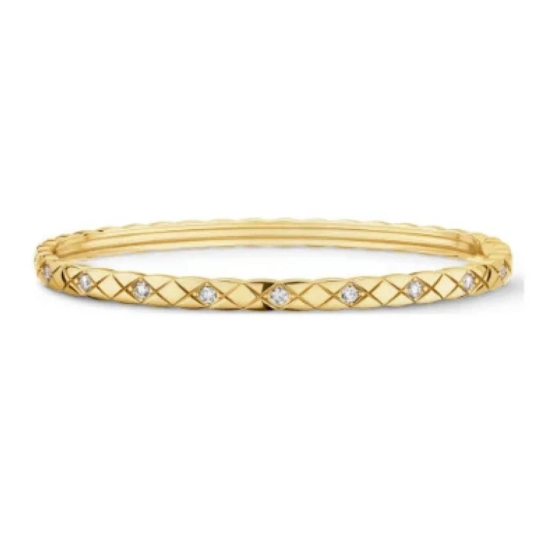 Chanel Luxury Premium Rhinestone Gold Bracelet