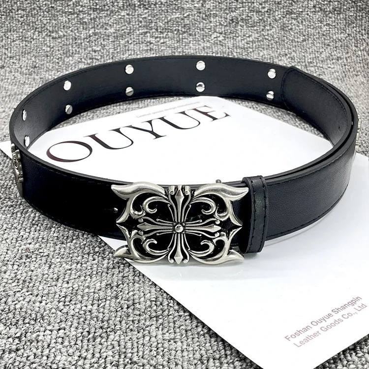 Chrome Hearts Vintage Denim Gold Belt
