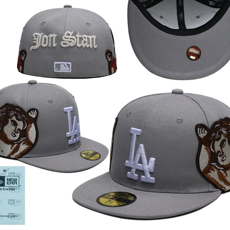 Baseball cap large head circumference non-adjustable flat brim hat