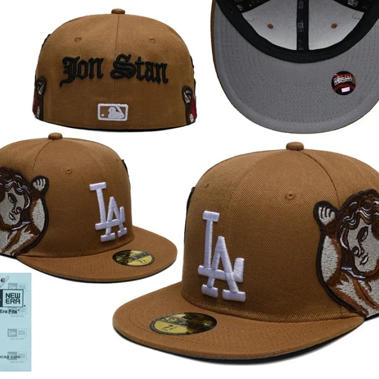 Baseball cap large head circumference non-adjustable flat brim hat