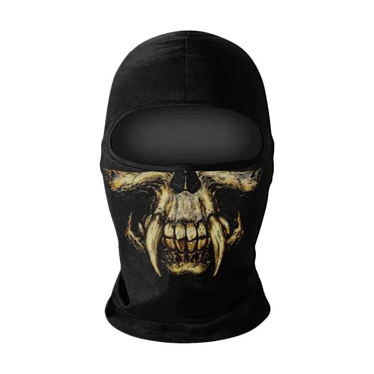 Headgear motorcycle sun protection motorcycle ice silk windproof skull mask for men and women breathable and sweat-wicking full face neck scarf hood