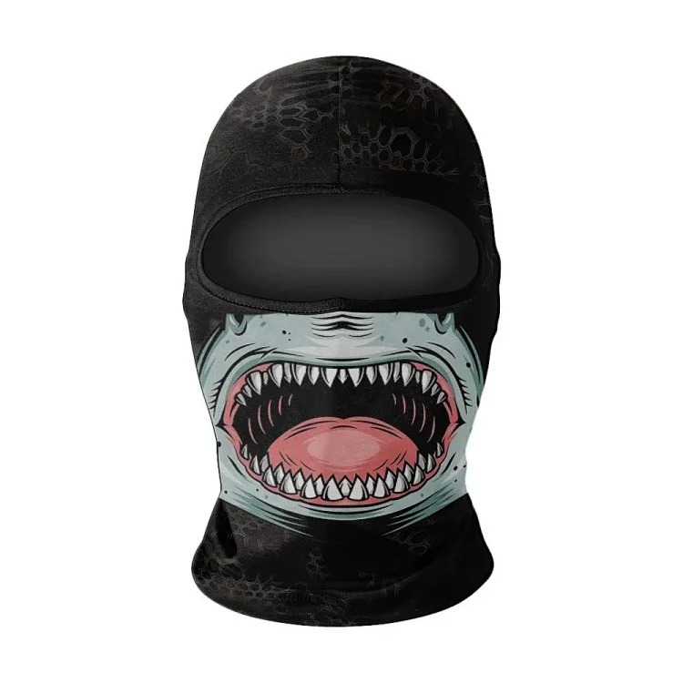 Headgear motorcycle sun protection motorcycle ice silk windproof skull mask for men and women breathable and sweat-wicking full face neck scarf hood