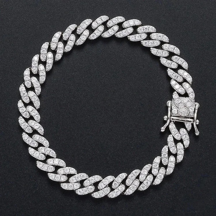 5ACubic Zirconia Stone Diamond Bracelet Hip-Hop Jewelry