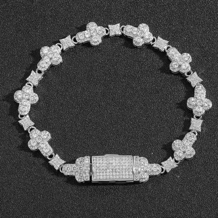 5ACubic Zirconia Stone Diamond Bracelet Hip-Hop Jewelry
