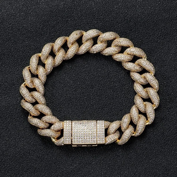 5ACubic Zirconia Stone Diamond Bracelet Hip-Hop Jewelry